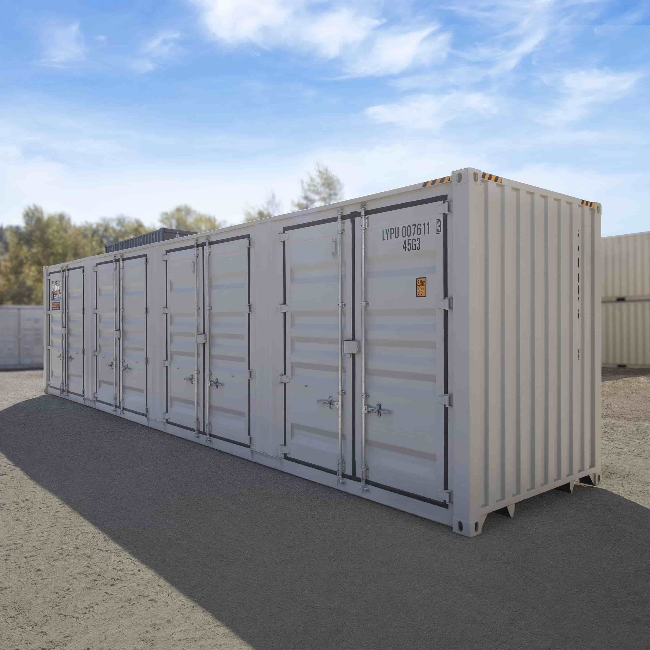 40’HC New (1-trip) Shipping Container + 4 x Side Doors - Custom Cubes