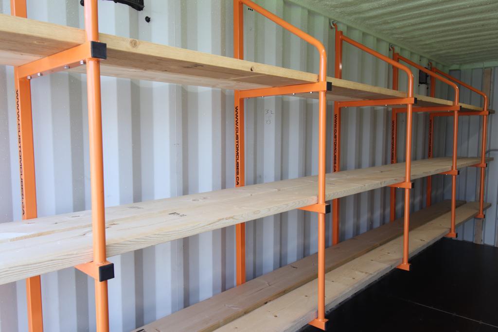 2-TIERED 19 DEEP SHIPPING CONTAINER SHELF BRACKETS