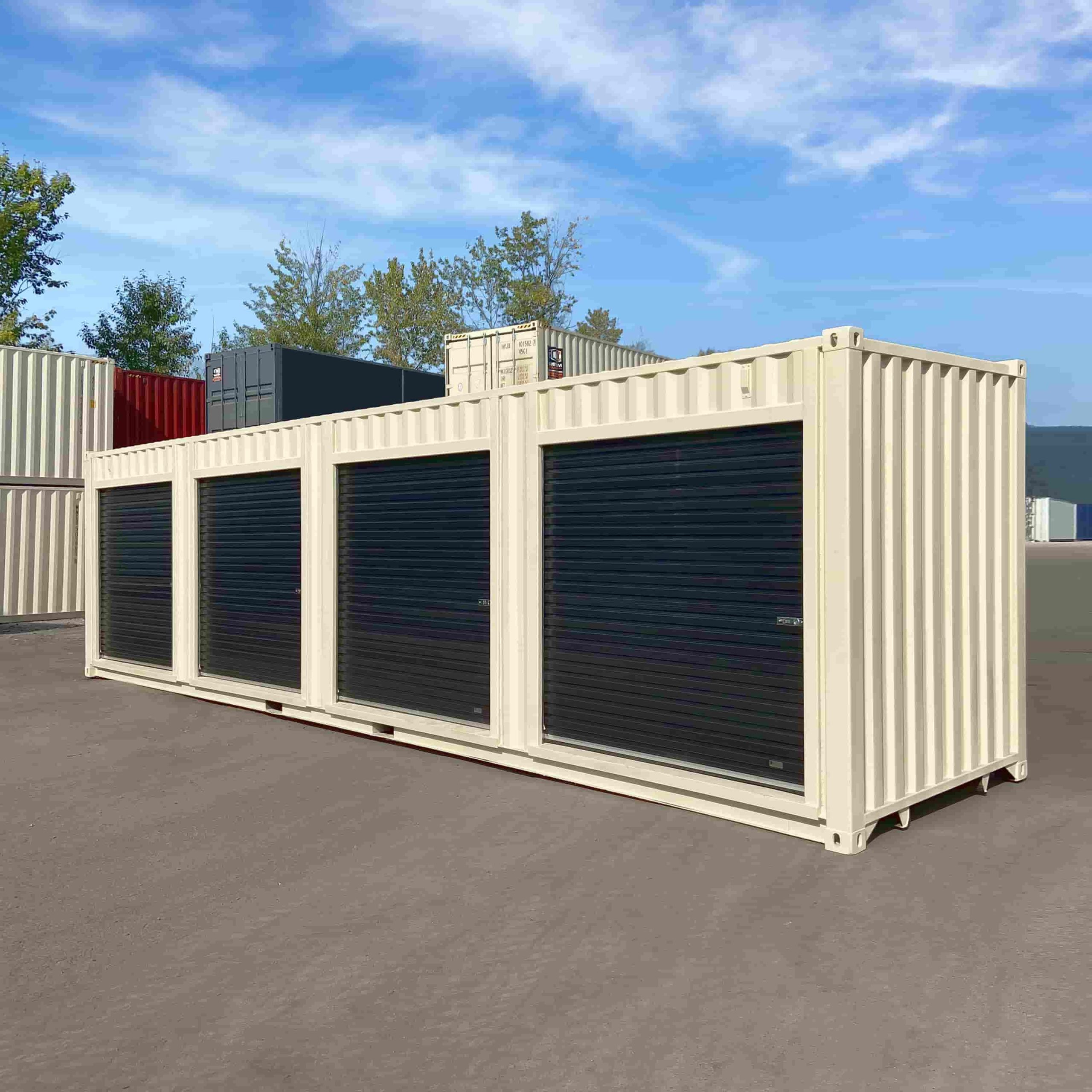 40’HC Dangerous Goods Container w/ Roll Up Doors - Custom Cubes