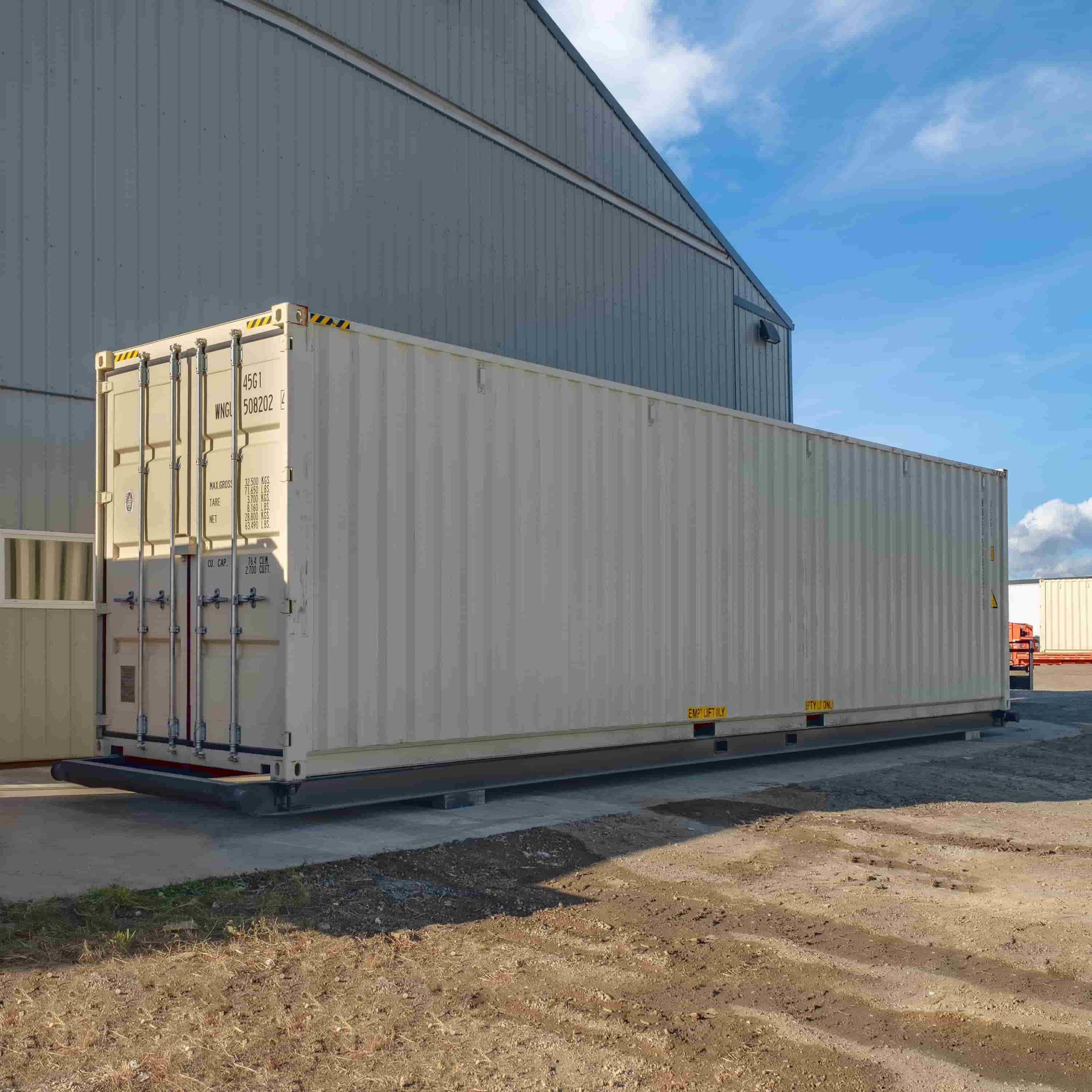 40’ Container skid w/ twist lock “Non Grated” - Custom Cubes