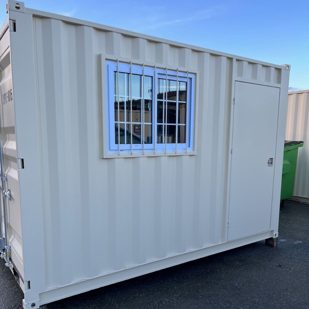 12′ New Shipping Container w/ Door and Window - Custom Cubes