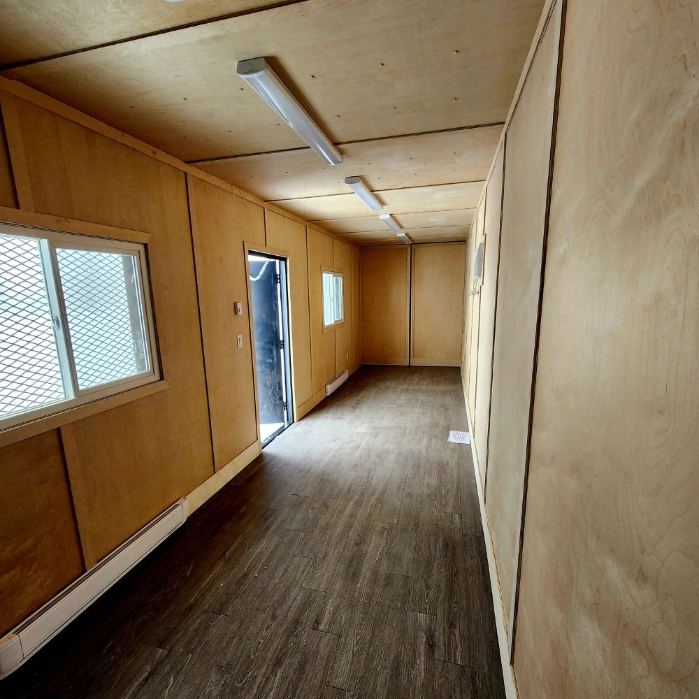 40’HC 1-Trip Container Office with Storage - Custom Cubes