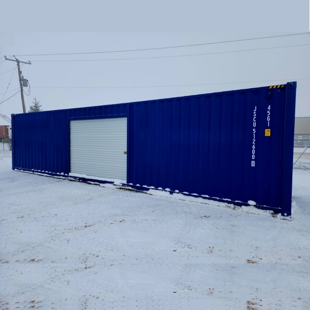 40’HC (1-Trip) Shipping Container With Roll-Up Door - Custom Cubes