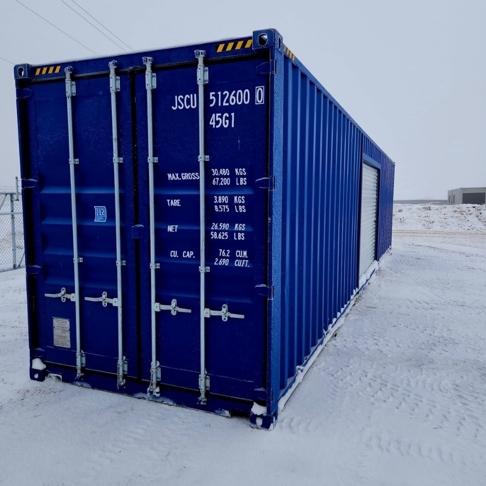 40’HC (1-Trip) Shipping Container With Roll-Up Door - Custom Cubes