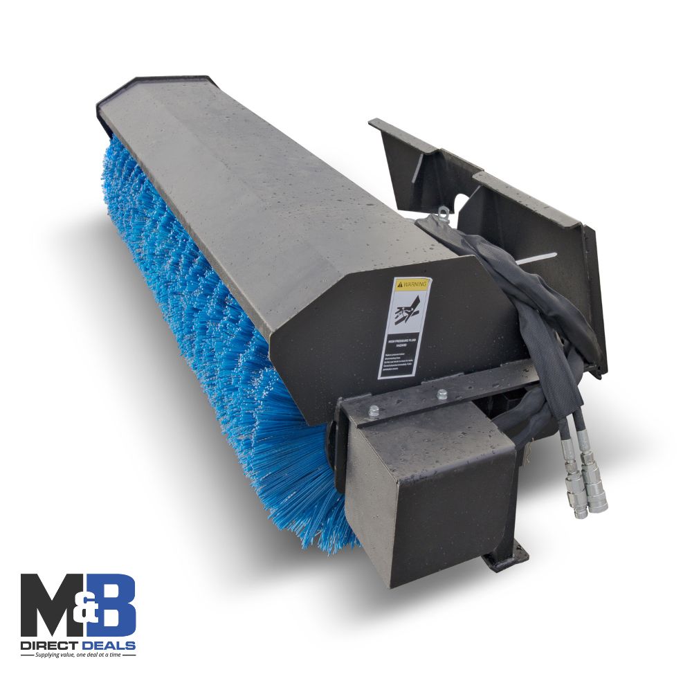 M&B | 72″ Skid Steer Angle Broom - Custom Cubes