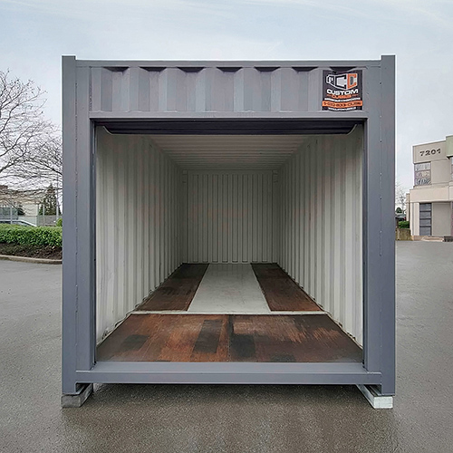 15′ “Cut Down” Used Container + Rollup - Custom Cubes