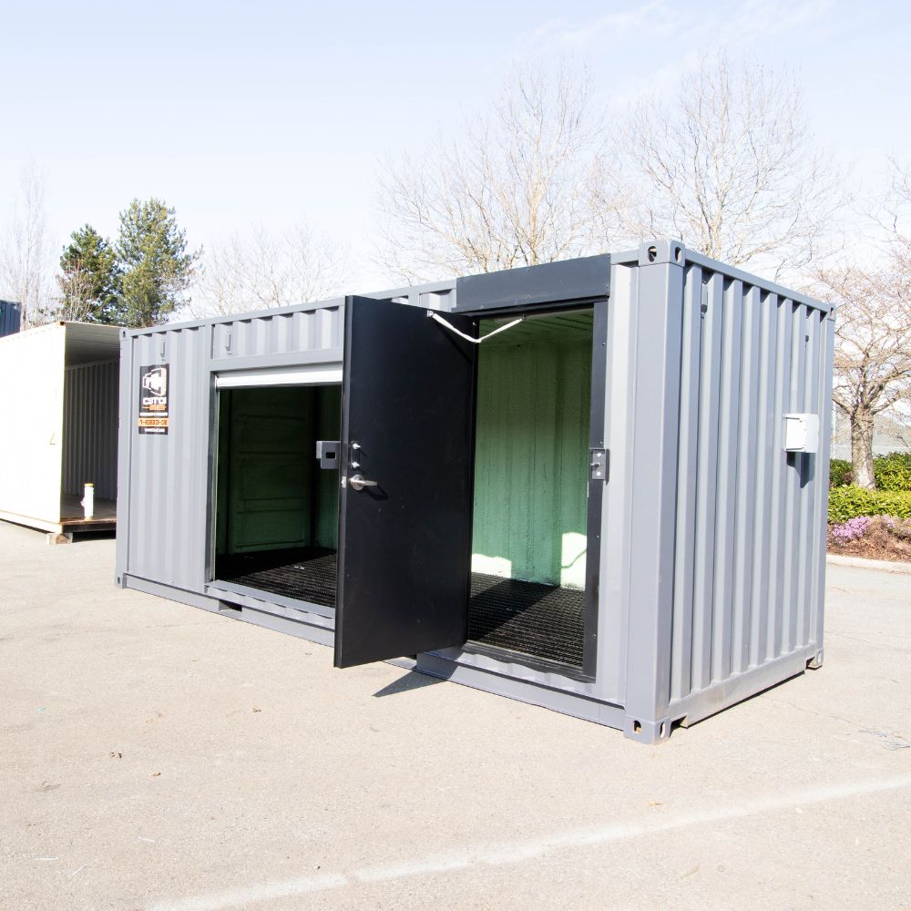 20′ Dangerous Goods Container w/ Roll-Up Door - Custom Cubes