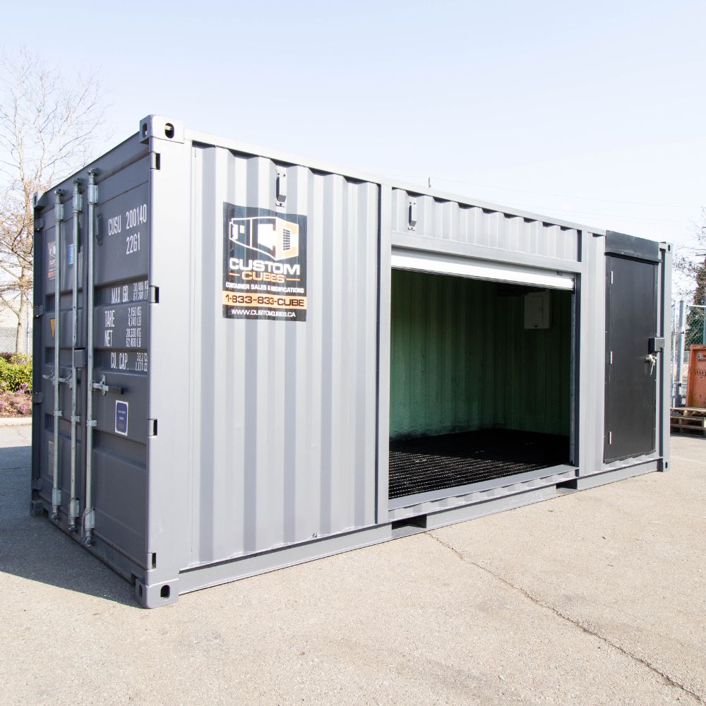 20′ Dangerous Goods Container w/ Roll-Up Door - Custom Cubes