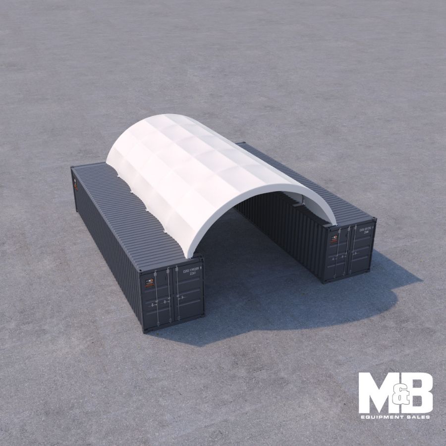 M&B | 20′ x 40′ Fabric Container Shelter - Custom Cubes