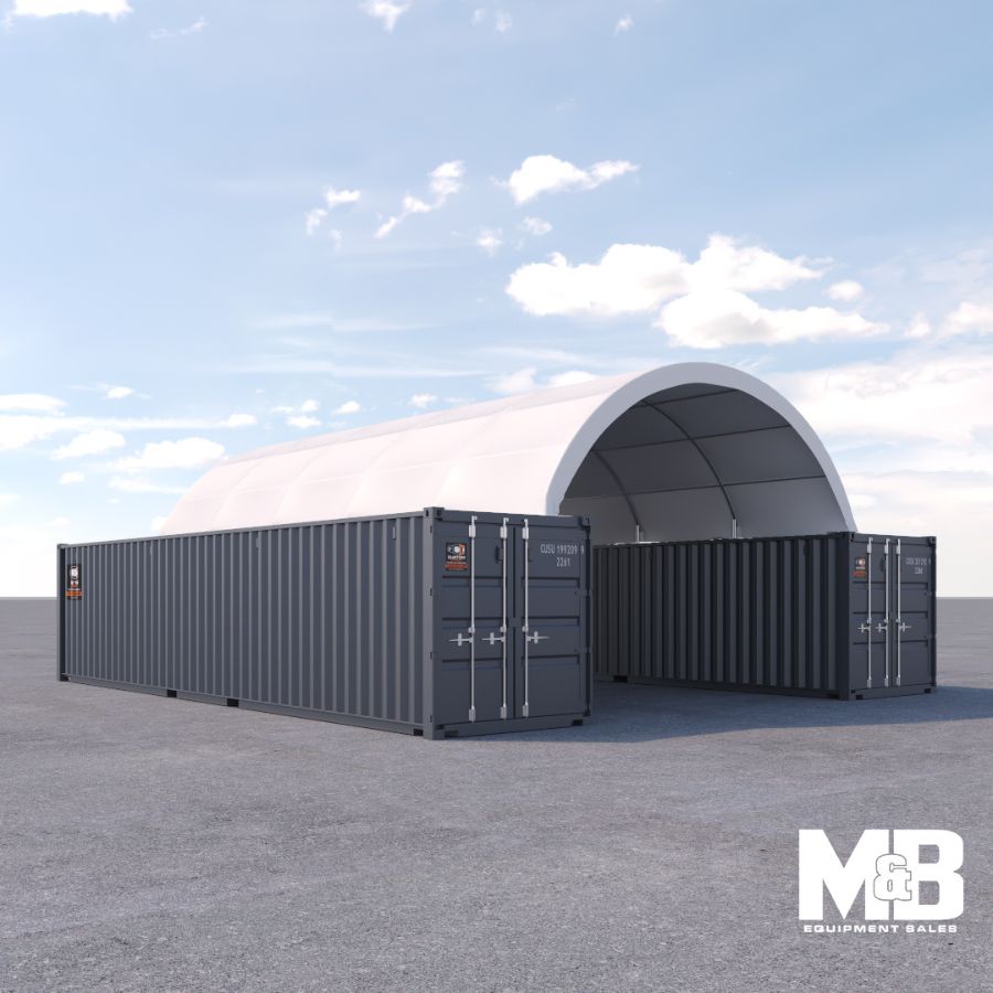 M&B | 20′ x 40′ Fabric Container Shelter - Custom Cubes