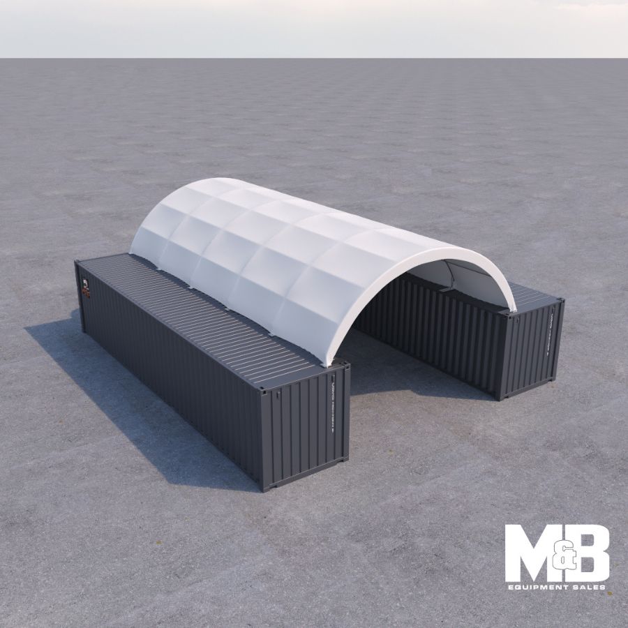 M&B | 20′ x 40′ Fabric Container Shelter - Custom Cubes