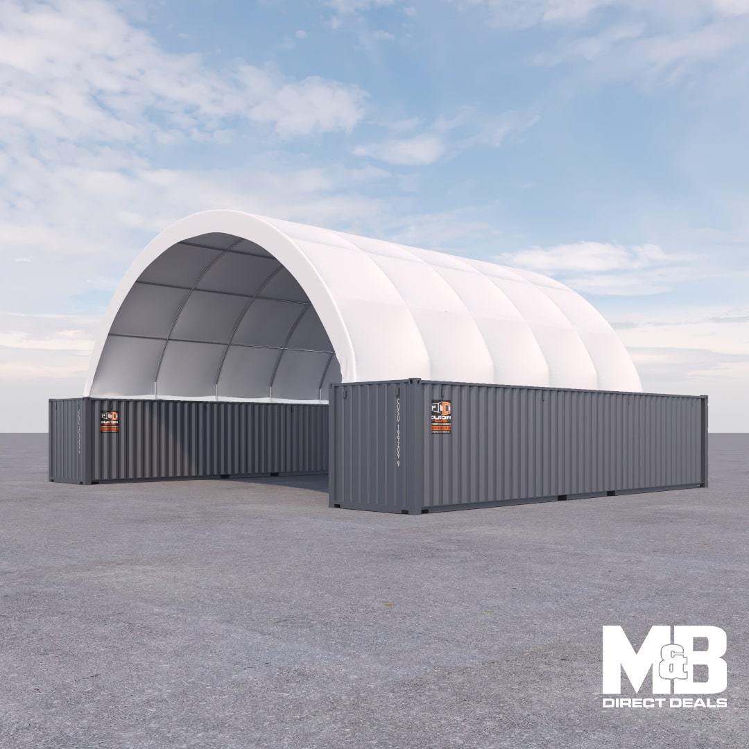 M&B | 40’ x 40’ Fabric Container Shelter - Custom Cubes