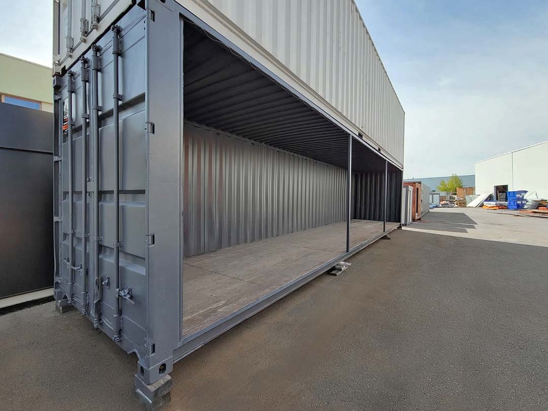 40’HC Used “Open Face” Shipping Container - Custom Cubes