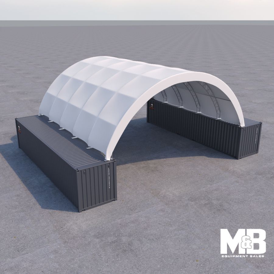 M&B | 40’ x 40’ Fabric Container Shelter - Custom Cubes