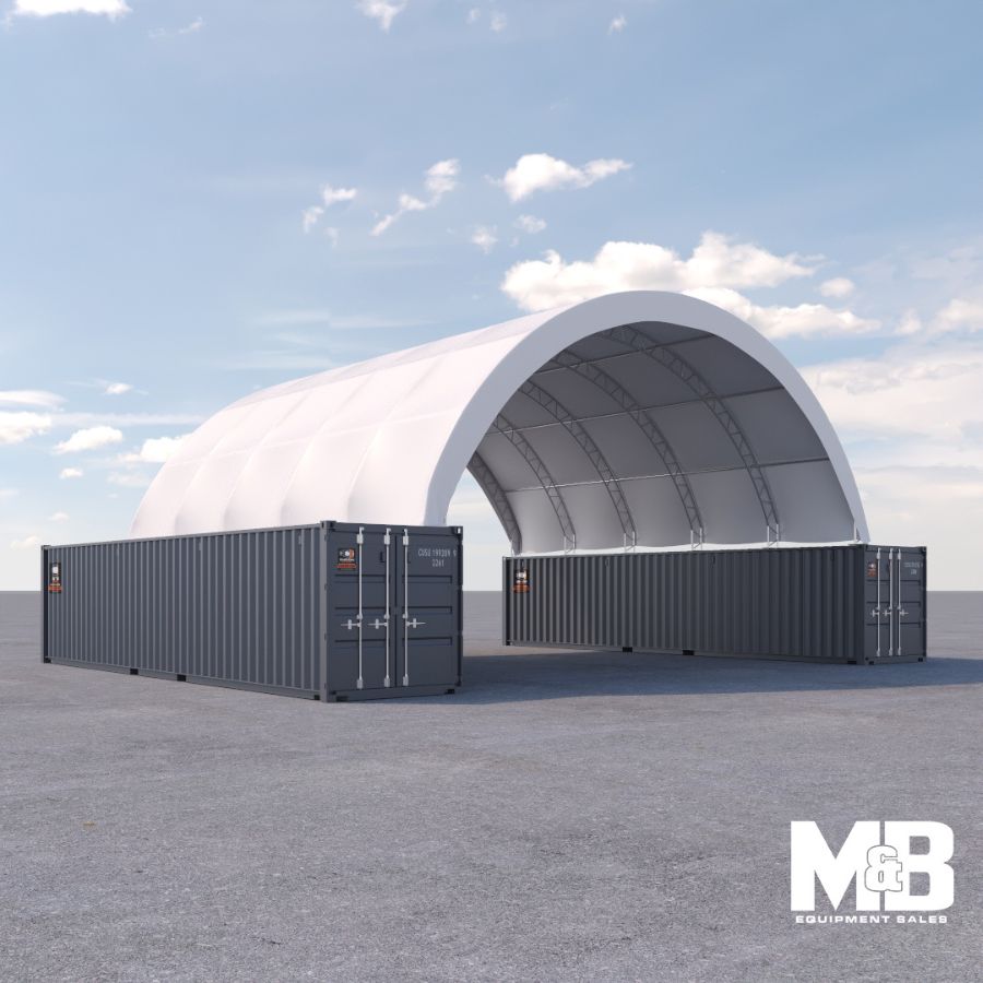 M&B | 40’ x 40’ Fabric Container Shelter - Custom Cubes