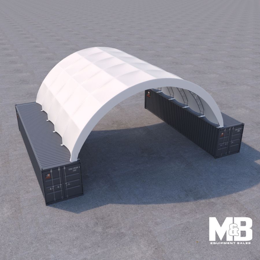 M&B | 40’ x 40’ Fabric Container Shelter - Custom Cubes