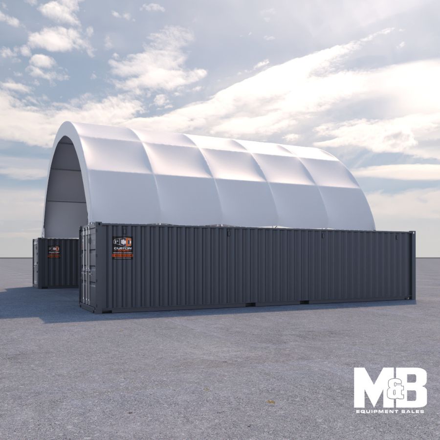 M&B | 40’ x 40’ Fabric Container Shelter - Custom Cubes