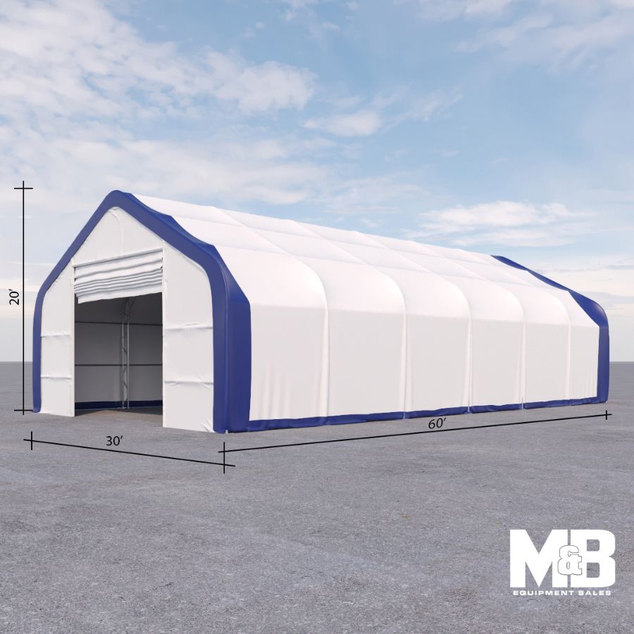 M&B | Dual Truss Storage Shelter: 30′ x 60′ x 20′ - Custom Cubes