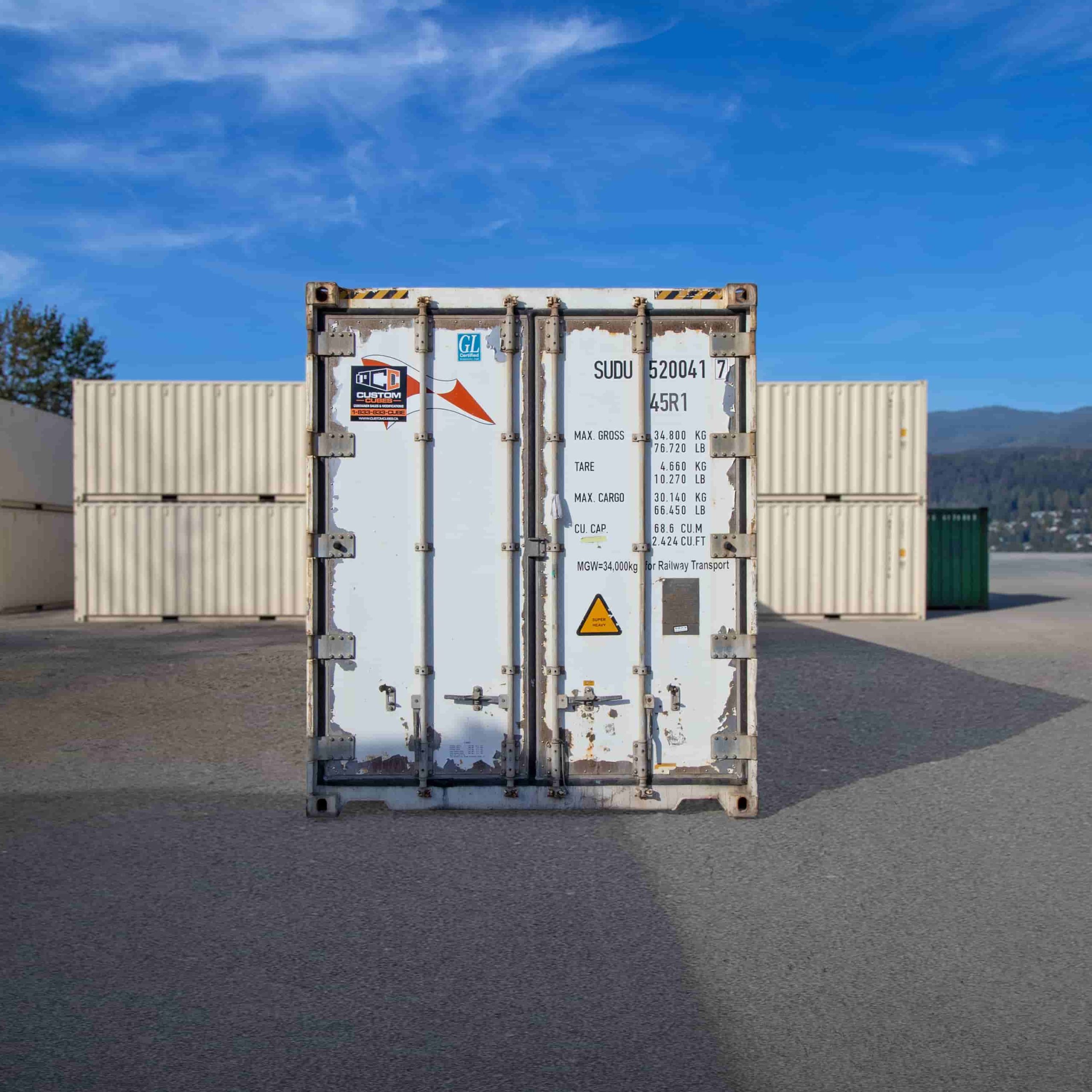 40’HC (Non-Working) Reefer Shipping Container - Custom Cubes