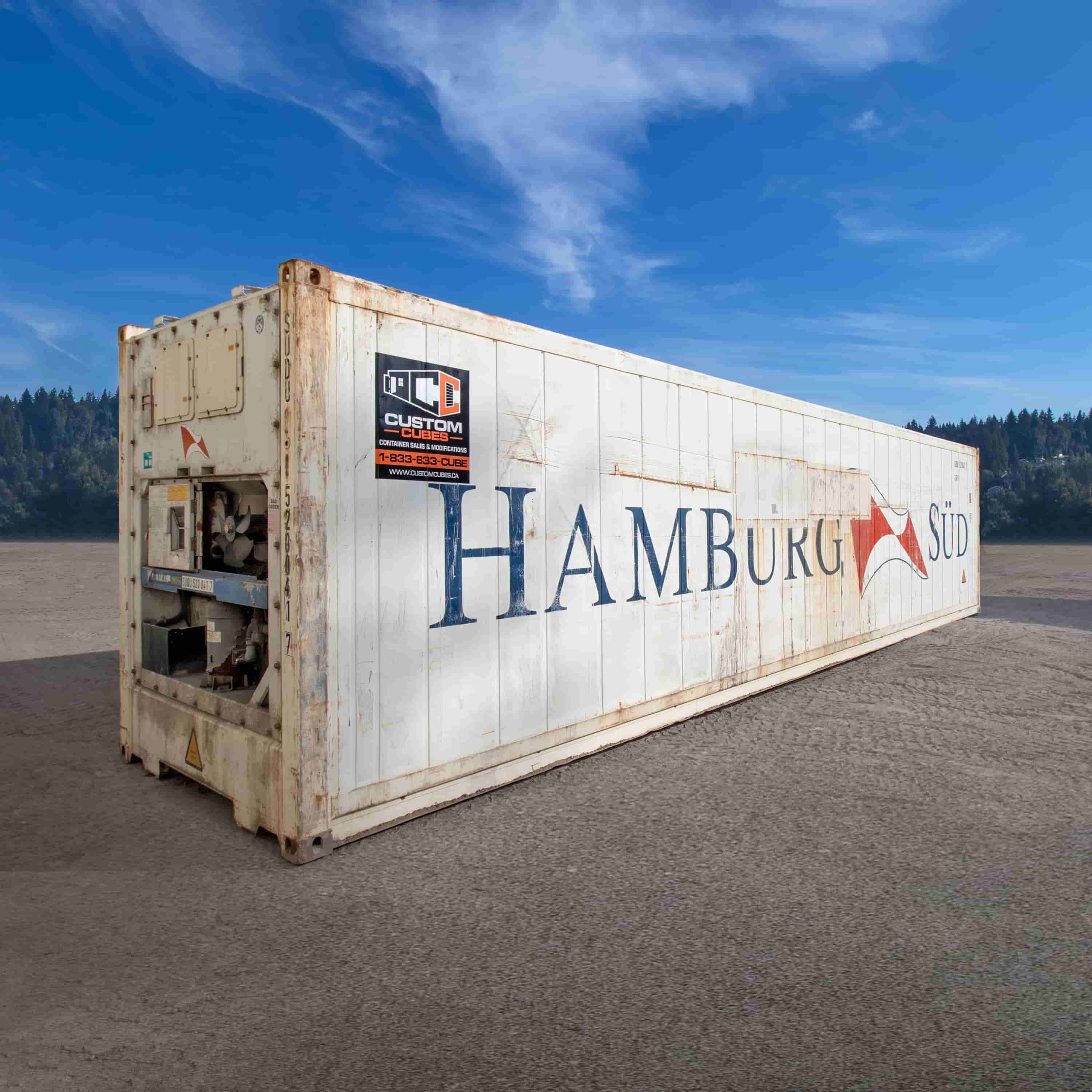 40’HC (Non-Working) Reefer Shipping Container - Custom Cubes