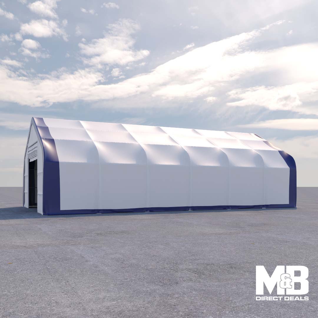 M&B | Dual Truss Storage Shelter: 30′ x 60′ x 20′ - Custom Cubes