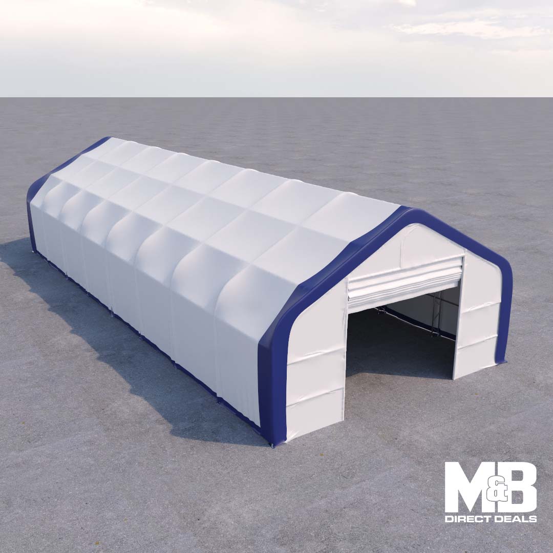 M&B | Dual Truss Storage Shelter: 30′ x 80′ x 20′ - Custom Cubes