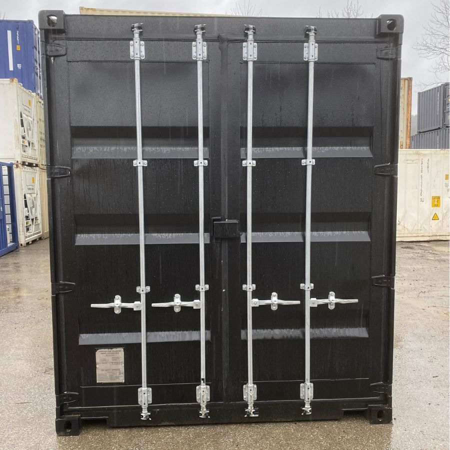 20’HC New (1-Trip) Shipping Container – Painted Black - Custom Cubes