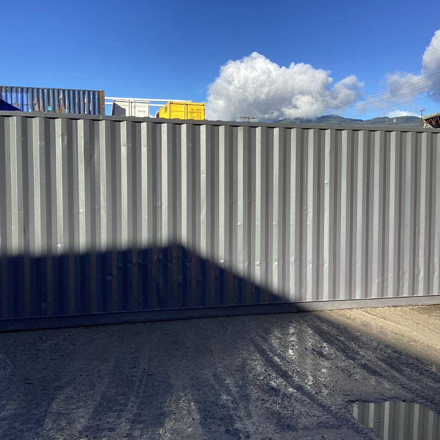 25’HC Used Shipping Container (Painted Slate Grey) - Custom Cubes