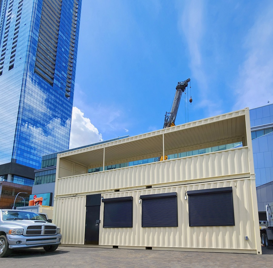 40’HC VIP Area with Patio for the Edmonton Oilers - Custom Cubes